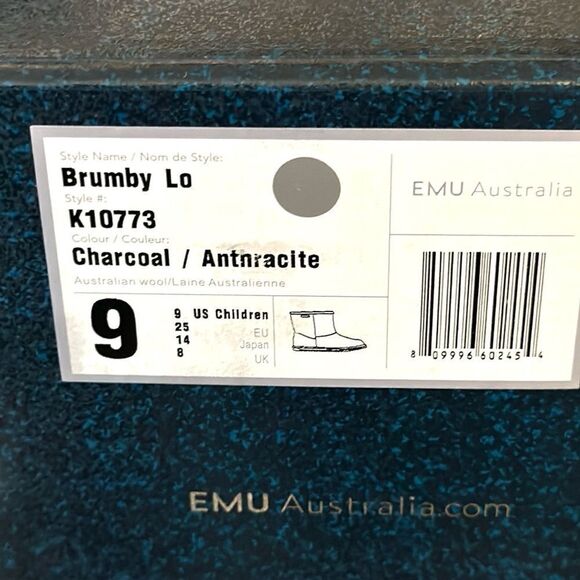 NWB New Emu Australia Brumby Lo Boots Winter Snow Waterproof size 9 Toddler - Picture 12 of 13
